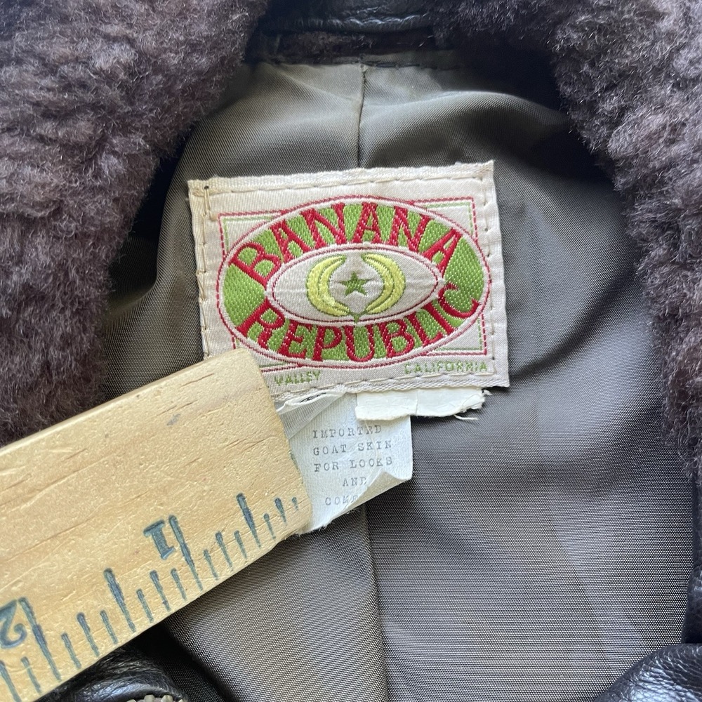 VTG 80s Banana Republic G-1 Leather Flight Jacket Men… - Gem